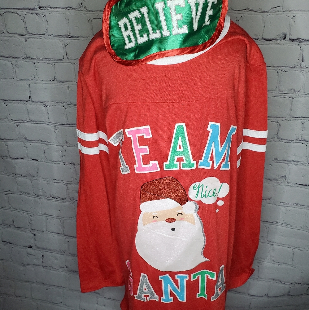 Team Santa Sleep shirt with eye mask 7/8
